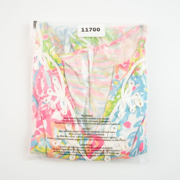 LILLY PULITZER Brewster Lovers Coral T-Shirt Dress size XXS - Picture 9 of 9